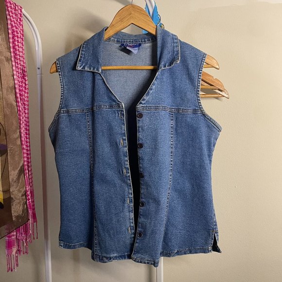 Denim Vest Indulgence Jeans (Size Large) - Picture 1 of 3